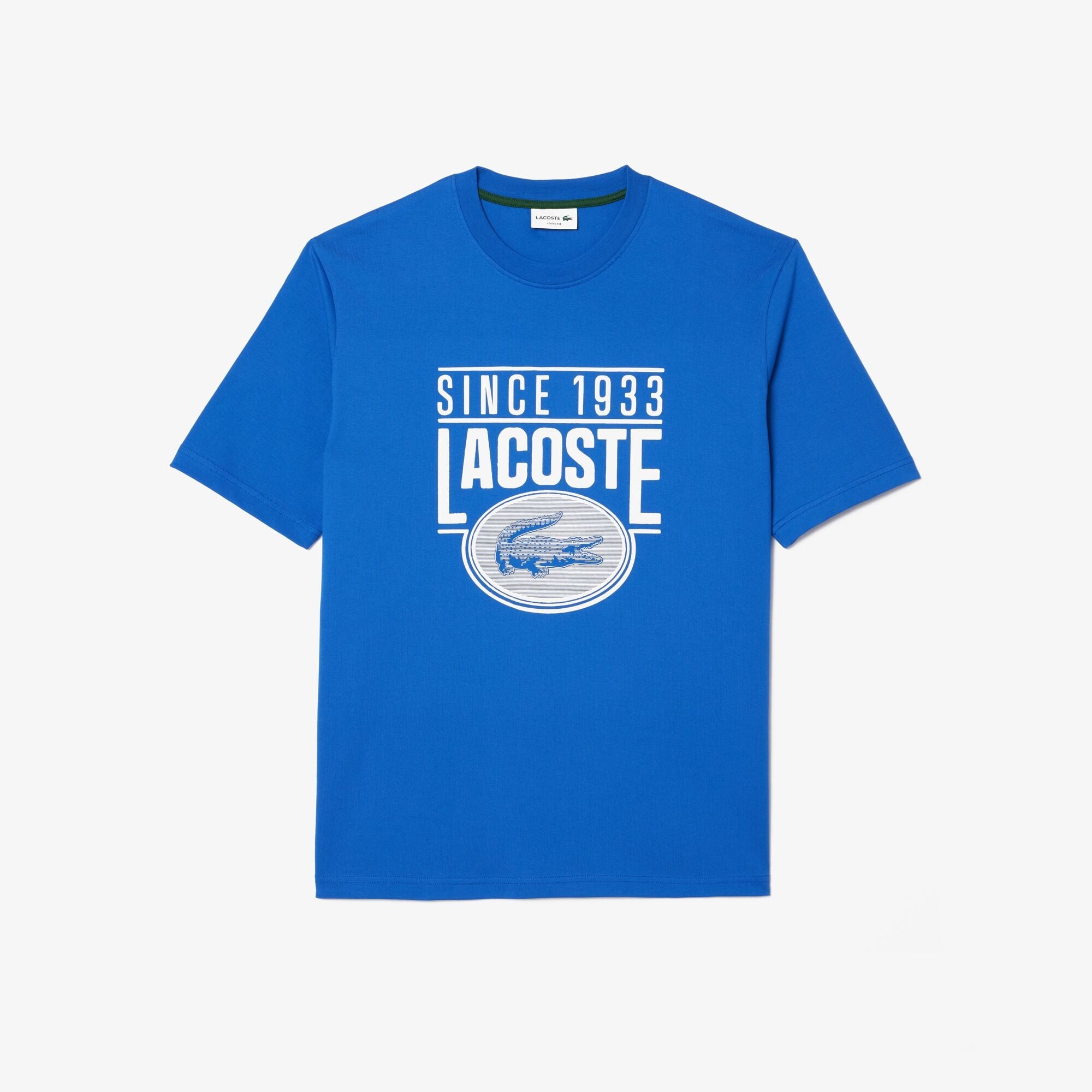 Lacoste Erkek Loose Fit Baskılı Mavi T-Shirt