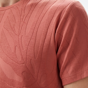  Nautica Erkek Kahverengi Regular Fit Baskılı T-Shirt