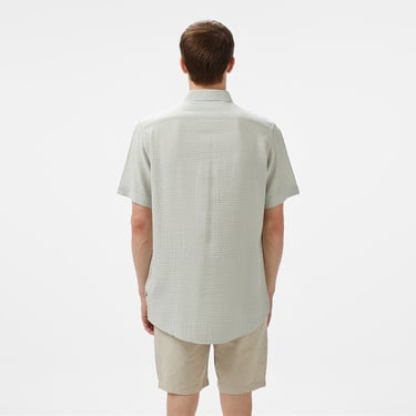  Nautica Erkek Yeşil Classic Fit Çizgili Gömlek