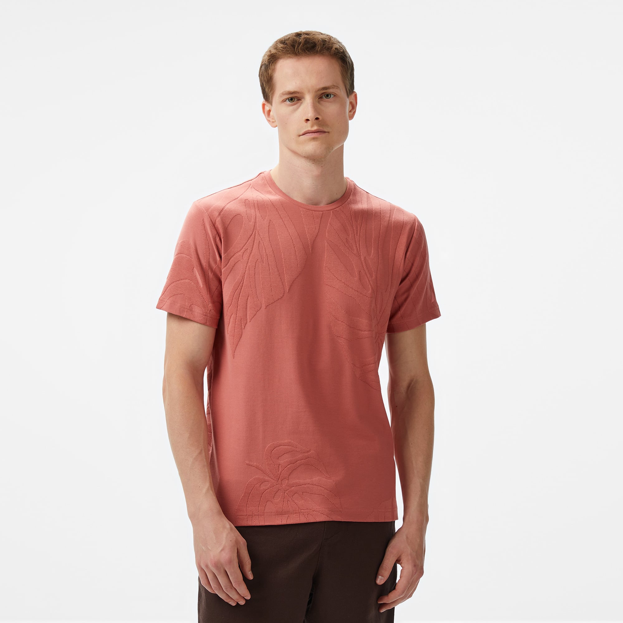  Nautica Erkek Kahverengi Regular Fit Baskılı T-Shirt