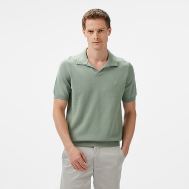  Nautica Erkek Yeşil Classic Fit Triko