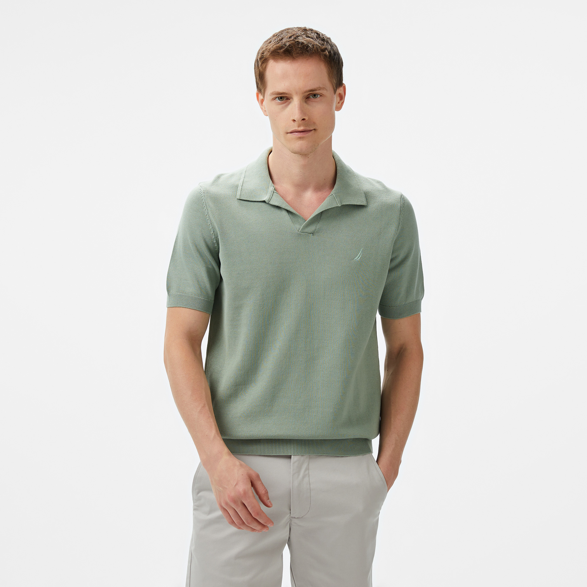  Nautica Erkek Yeşil Classic Fit Triko