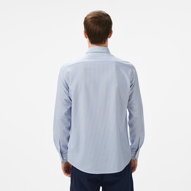  Nautica Erkek Mavi Classic Fit Çizgili Gömlek