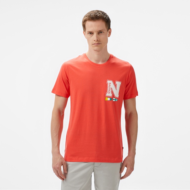  Nautica Erkek Kırmızı Regular Fit T-Shirt