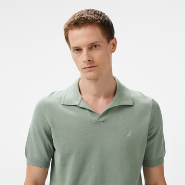  Nautica Erkek Yeşil Classic Fit Triko