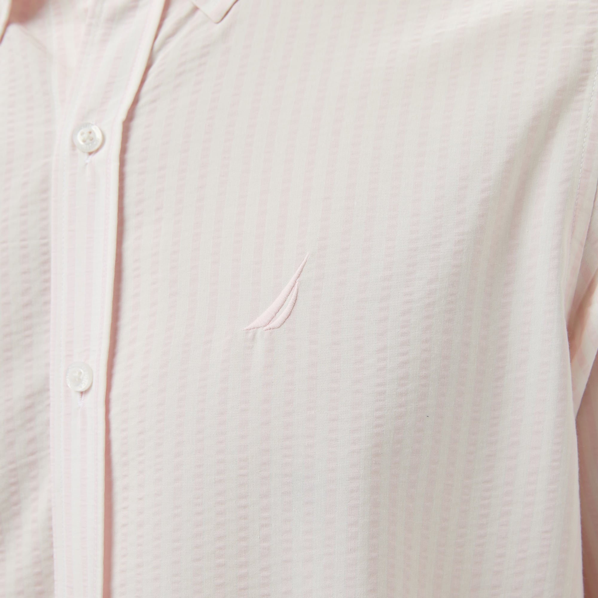 Nautica Erkek Pembe Classic Fit Çizgili Gömlek