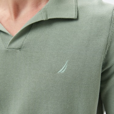  Nautica Erkek Yeşil Classic Fit Triko