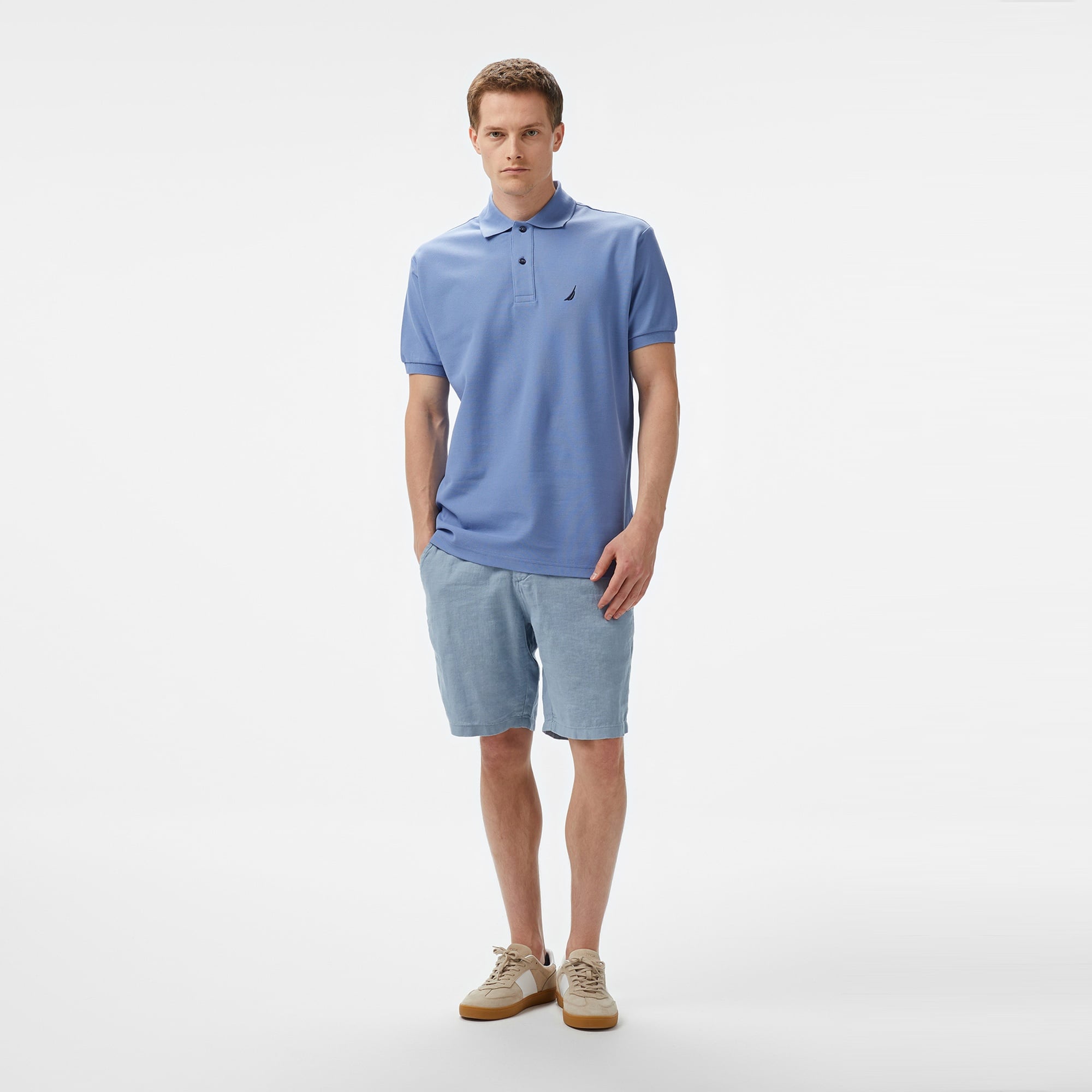 Nautica Erkek Mavi Classic Fit Polo Yaka T-Shirt