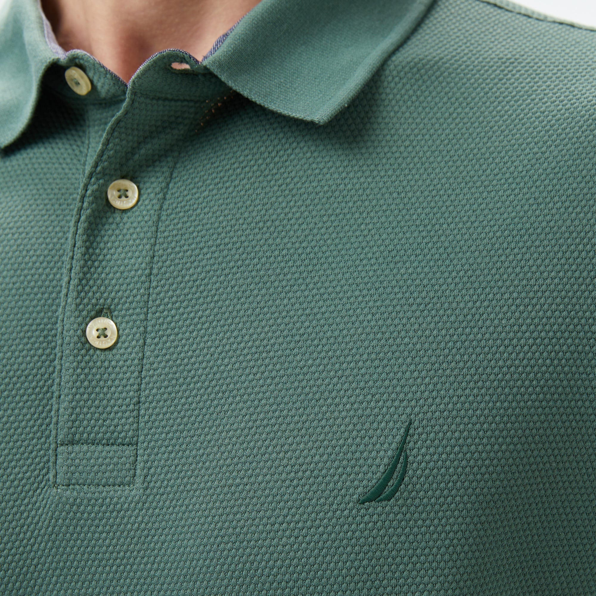Nautica Erkek Yeşil Classic Fit Polo Yaka T-Shirt
