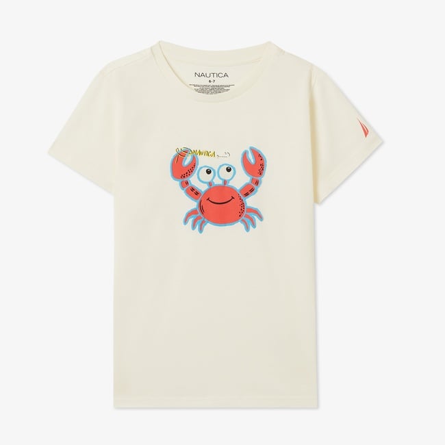  Nautica Erkek Çocuk Krem Regular Fit Baskılı T-Shirt