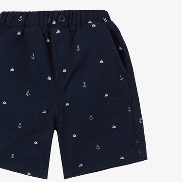  Nautica Erkek Çocuk Lacivert Standart Fit Desenli Şort