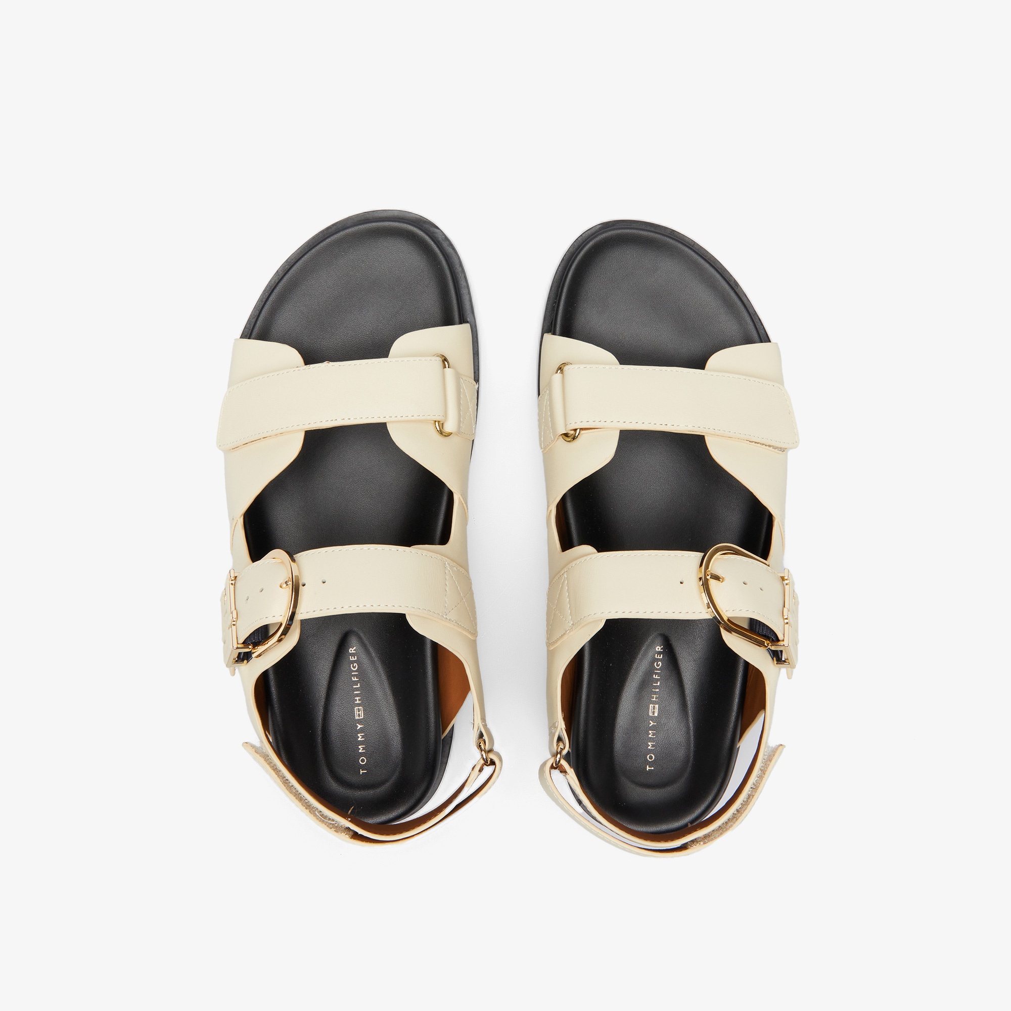 Tommy Hilfiger Leather Sporty Kadın Bej Sandalet
