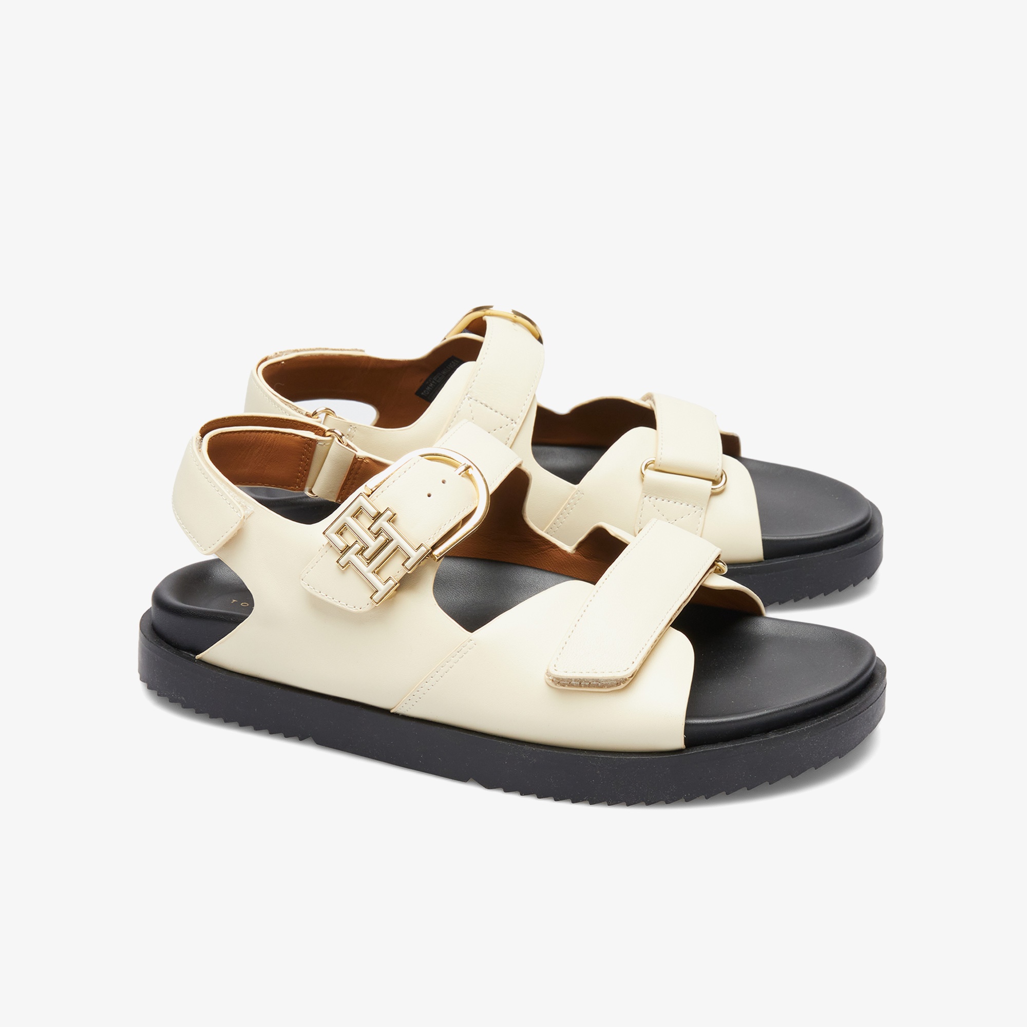 Tommy Hilfiger Leather Sporty Kadın Bej Sandalet