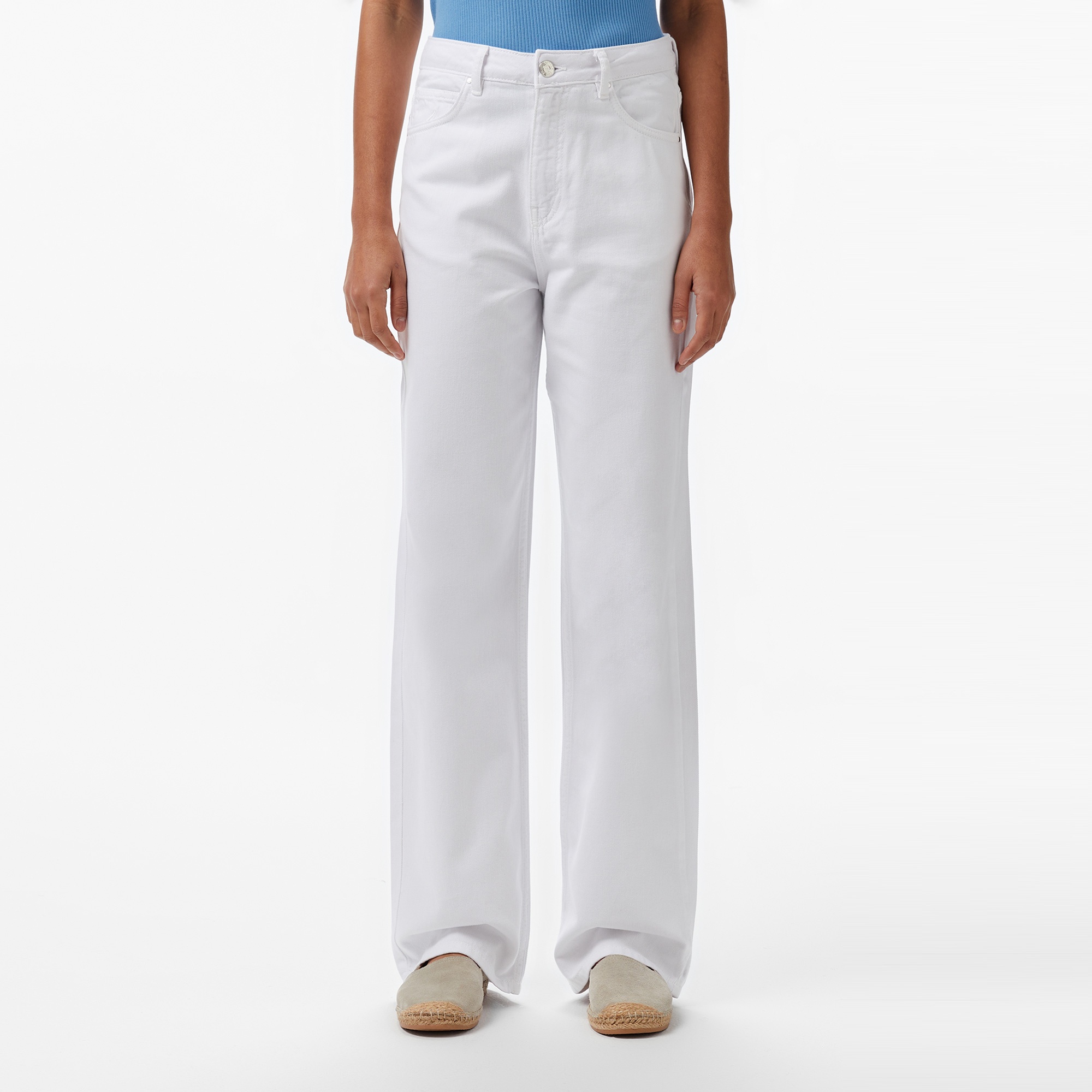 Nautica Kadın Beyaz Straight Fit Pantolon