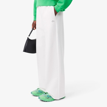  Lacoste Kadın Regular Fit Beyaz Eşofman Altı