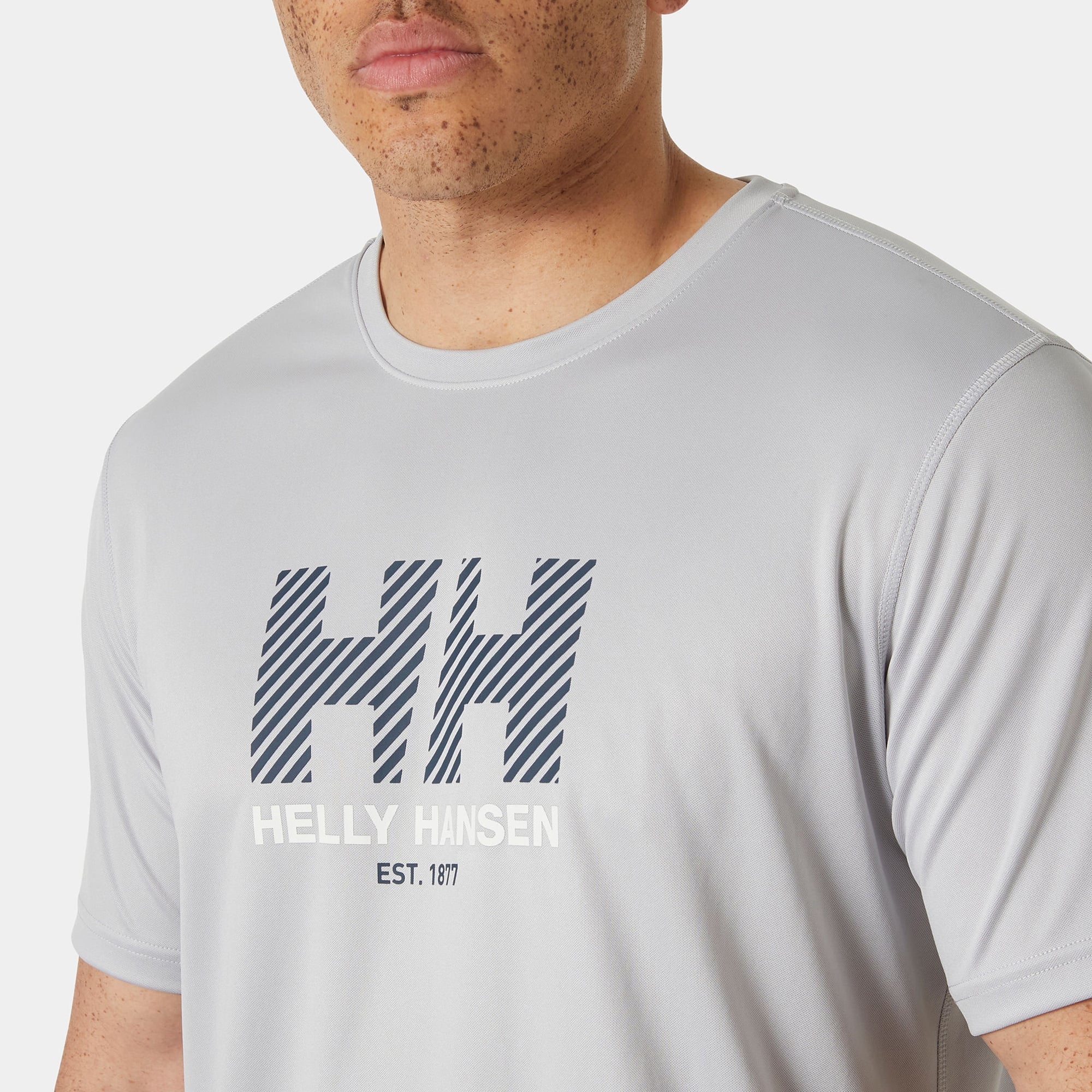 Helly Hansen Hh Tech Graphic 2.0  Erkek Gri T-shirt