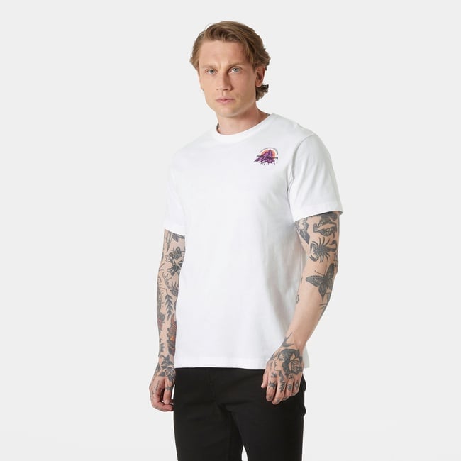  Helly Hansen Core Graphic 2.0  Erkek Beyaz T-shirt