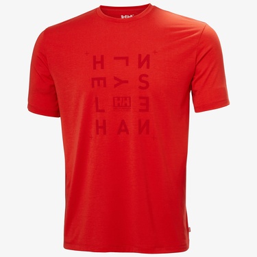  Helly Hansen Skog Recycled Graphic Erkek Kırmızı T-shirt