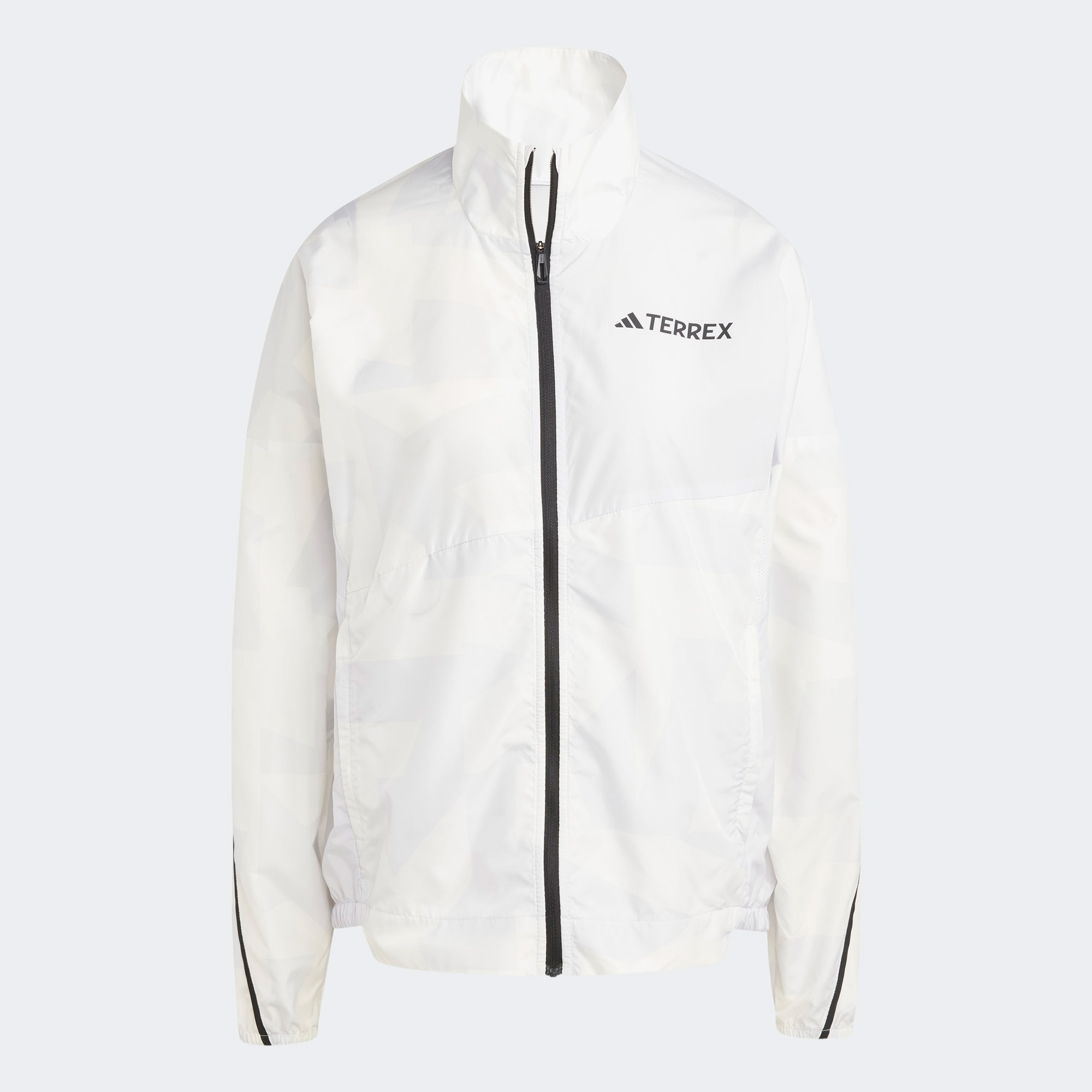 adidas Terrex Multi Printed Kadın Gri Koşu Rüzgarlık