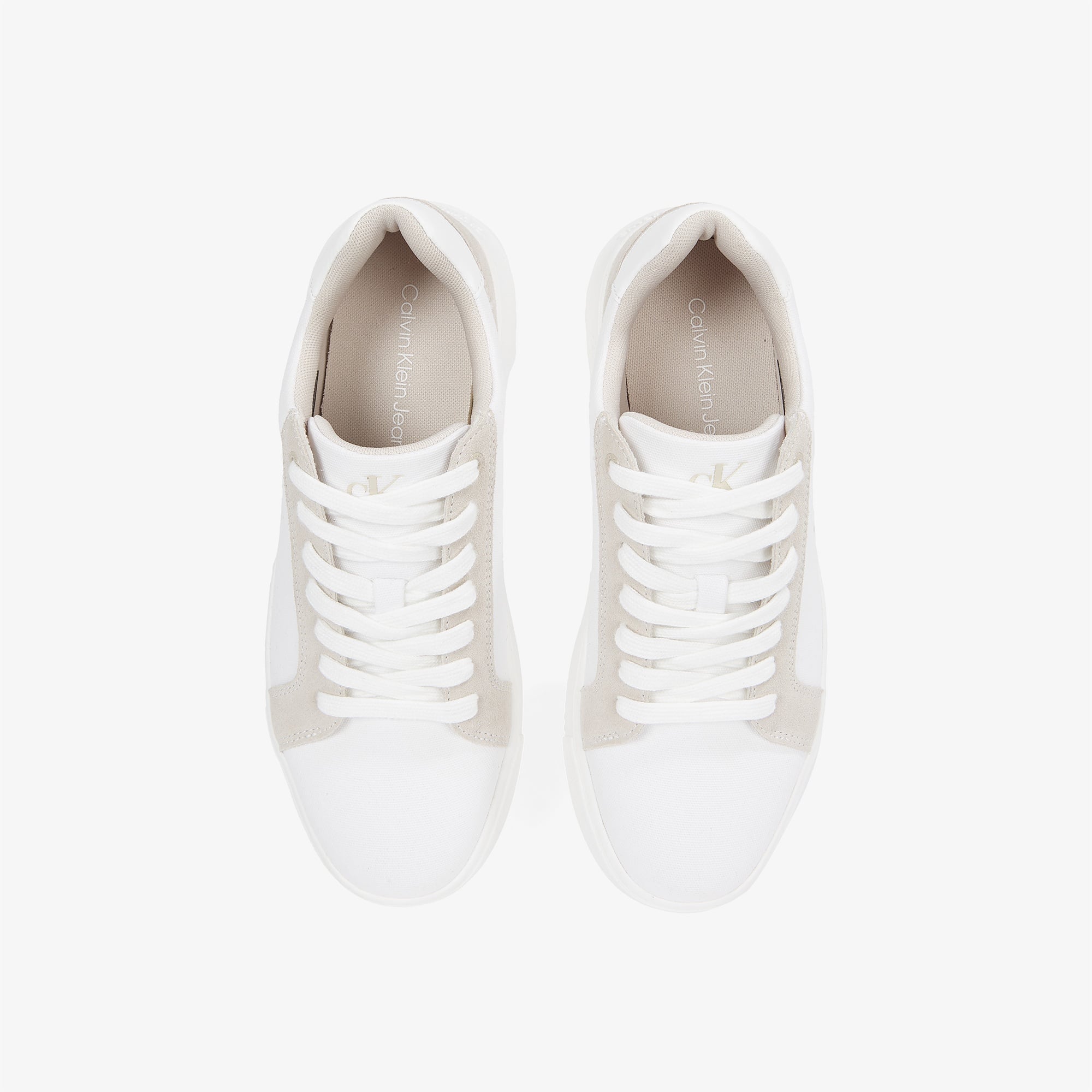 Calvin Klein Chunky Cupsole Canvas Erkek Krem Sneaker