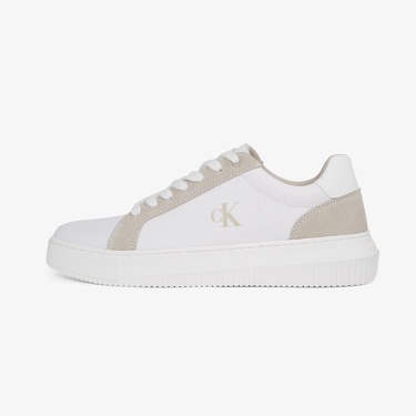 Calvin Klein Chunky Cupsole Canvas Erkek Krem Sneaker