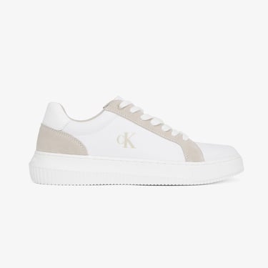  Calvin Klein Chunky Cupsole Canvas Erkek Krem Sneaker