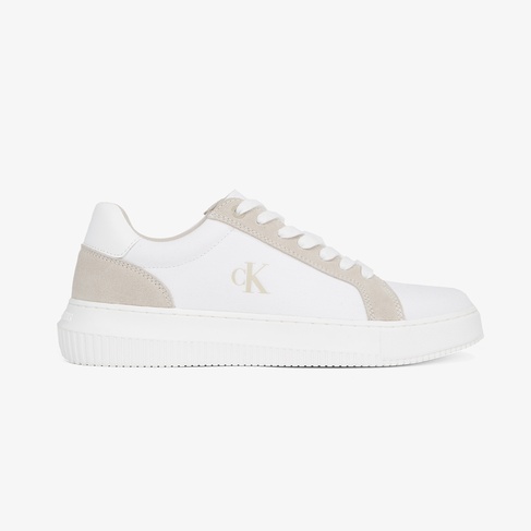  Calvin Klein Chunky Cupsole Canvas Erkek Krem Sneaker