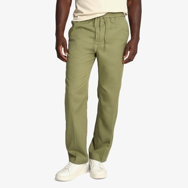  Calvin Klein Cotton Linen Jogger Erkek Yeşil Pantolon