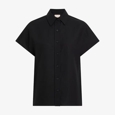  Calvin Klein Linen Blend Kadın Siyah Gömlek