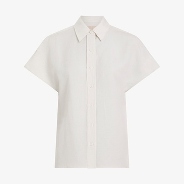  Calvin Klein Linen Blend Kadın Bej Gömlek