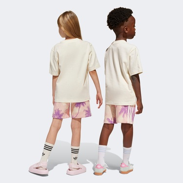  adidas Short Tee Set Çocuk Bej Şort Takım