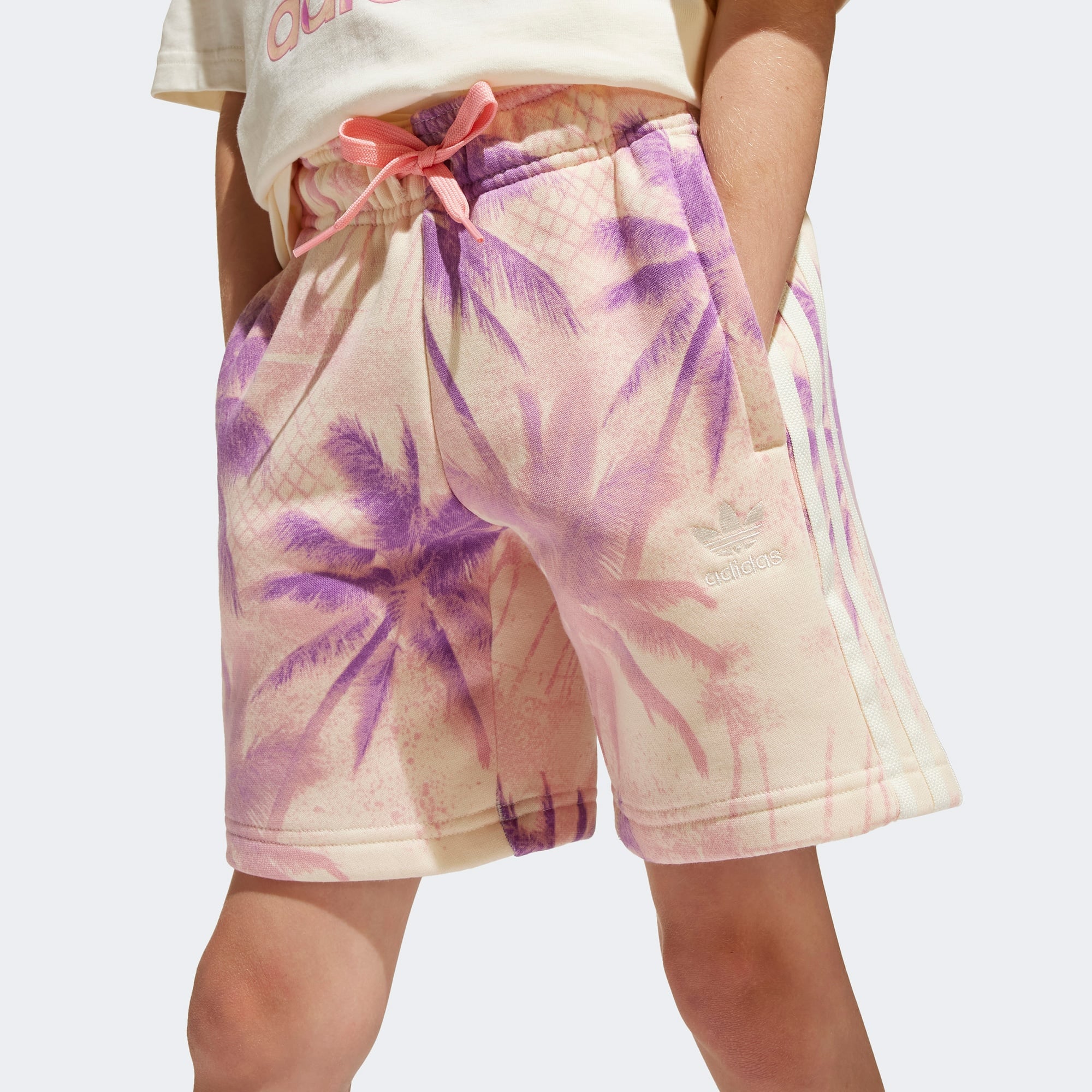 adidas Short Tee Set Çocuk Bej Şort Takım