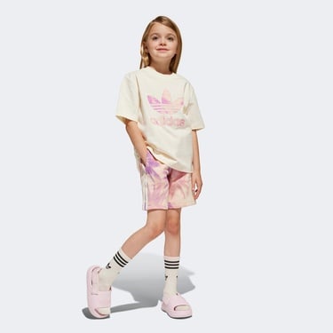  adidas Short Tee Set Çocuk Bej Şort Takım
