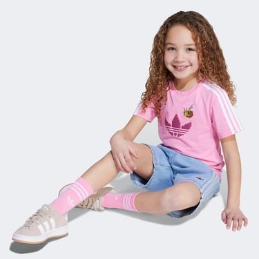  adidas Originals X Minecraft Çocuk Pembe Şort Takım