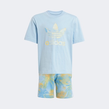  adidas Originals Çocuk Mavi Şort Takım