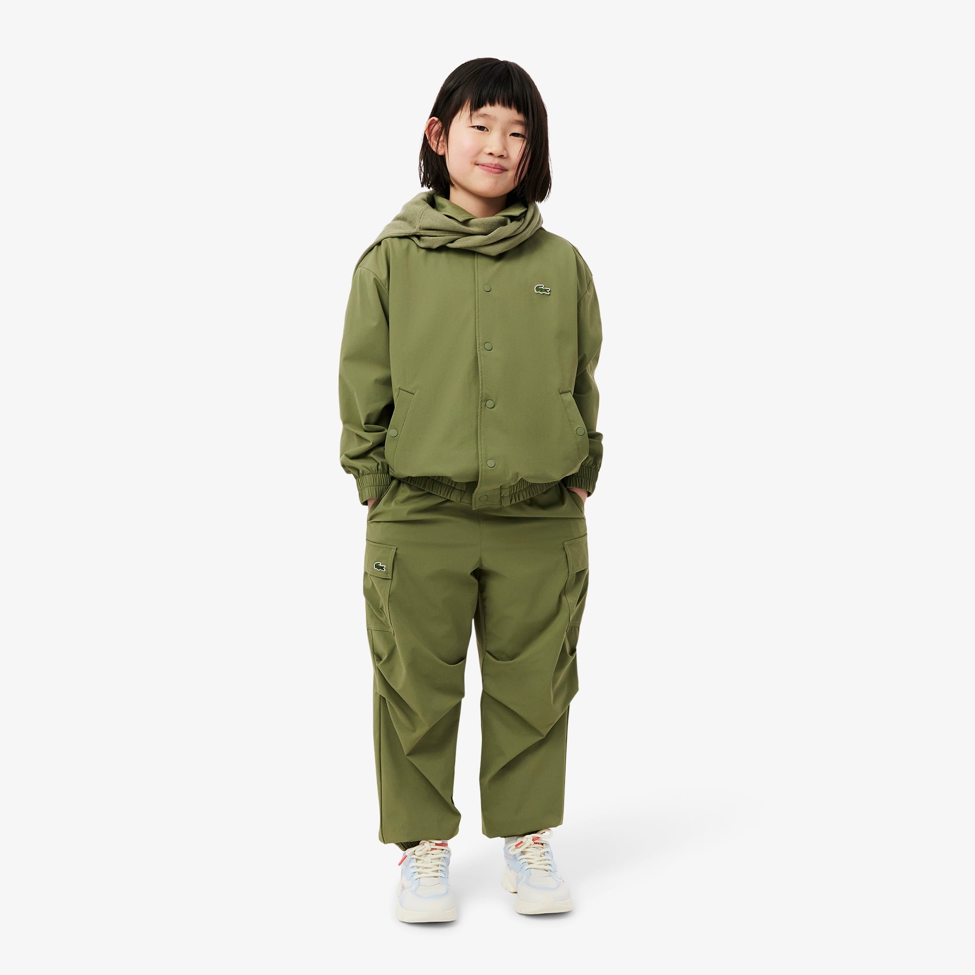 Lacoste L003 Neo Çocuk Gri/Mavi Sneaker