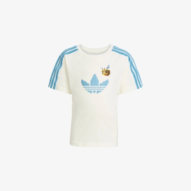  adidas Originals X Minecraft Çocuk Beyaz Şort Takım