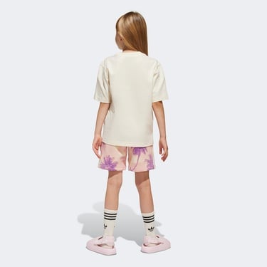  adidas Short Tee Set Çocuk Bej Şort Takım