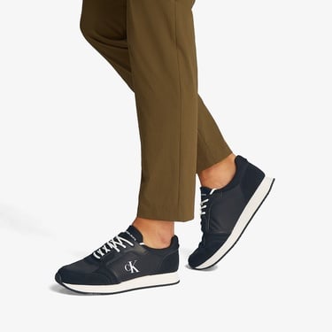  Calvin Klein Runner Sock Laceup Erkek Siyah Sneaker