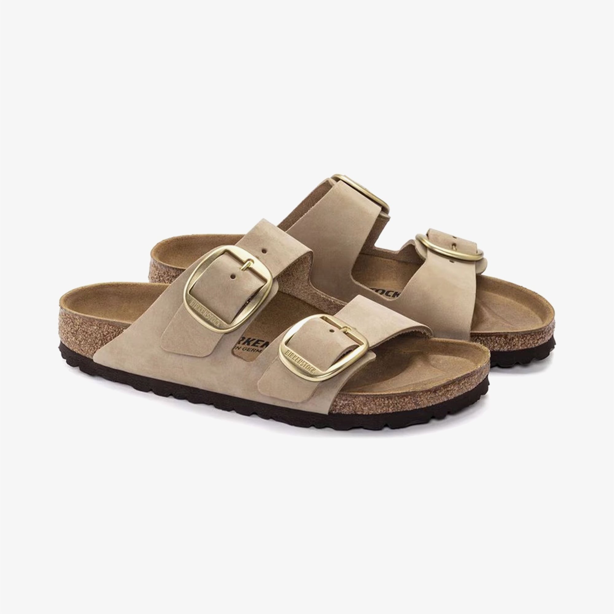 Birkenstock Arizona Big Buckle Nubuk Kadın Krem Terlik