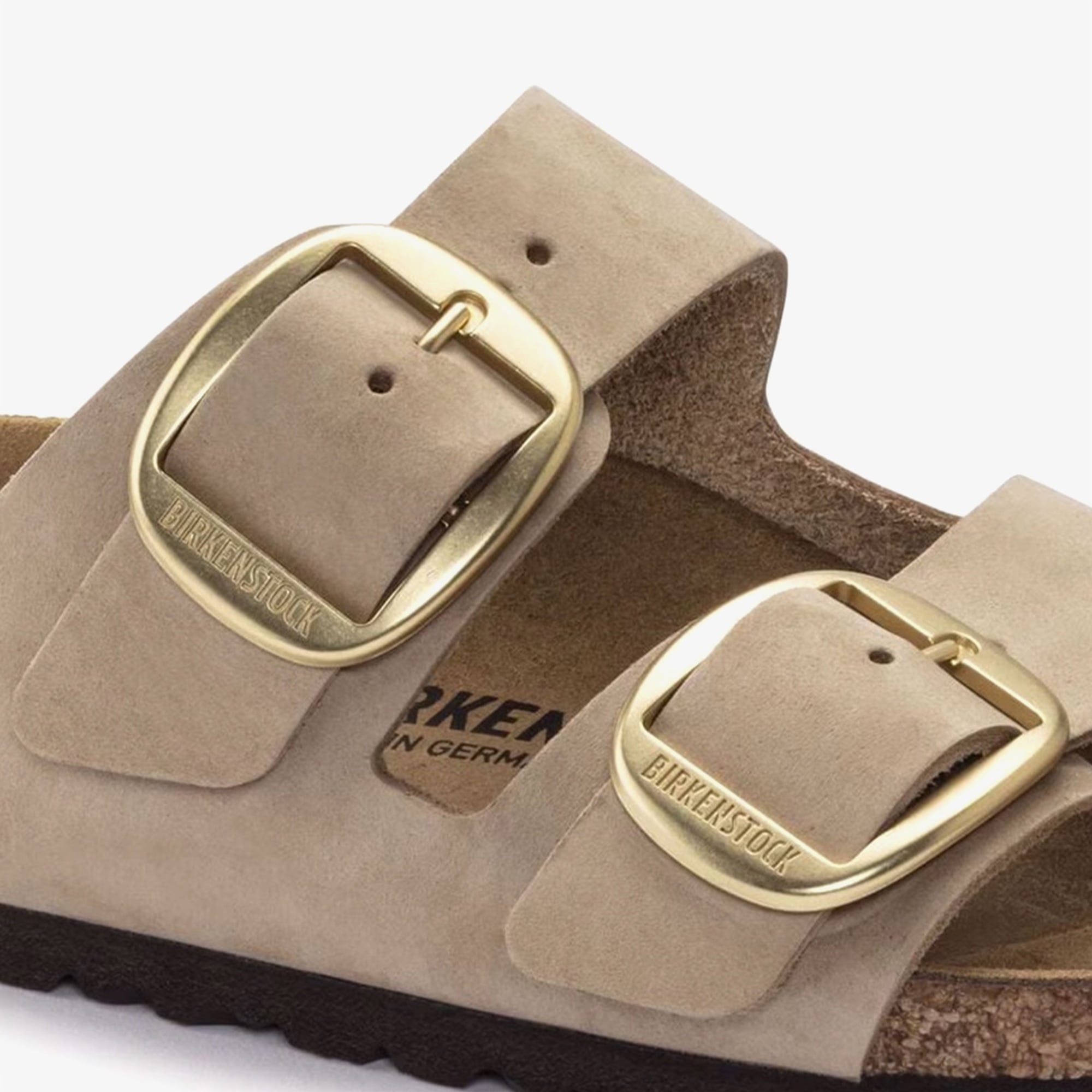 Birkenstock Arizona Big Buckle Nubuk Kadın Krem Terlik