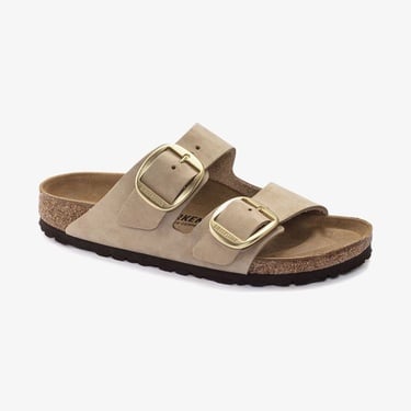  Birkenstock Arizona Big Buckle Nubuk Kadın Krem Terlik