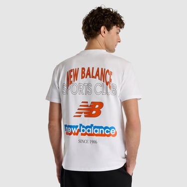  New Balance Lifestyle Erkek Beyaz T-Shirt