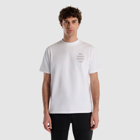  New Balance Lifestyle Erkek Beyaz T-Shirt