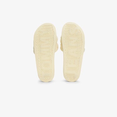  Tommy Jeans Logolu Kalın Örgülü Çift Bantlı Kadın Bej Terlik