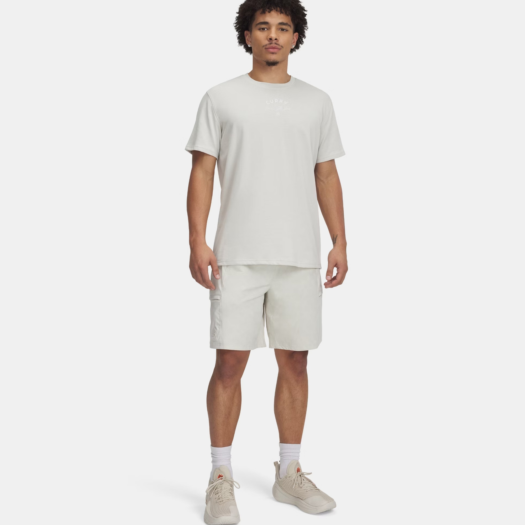 Under Armour Curry Heavyweight Erkek Bej T-Shirt
