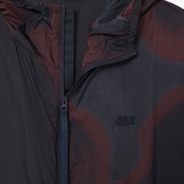  Lacoste Ripstop Naylon Erkek Bordo Ceket