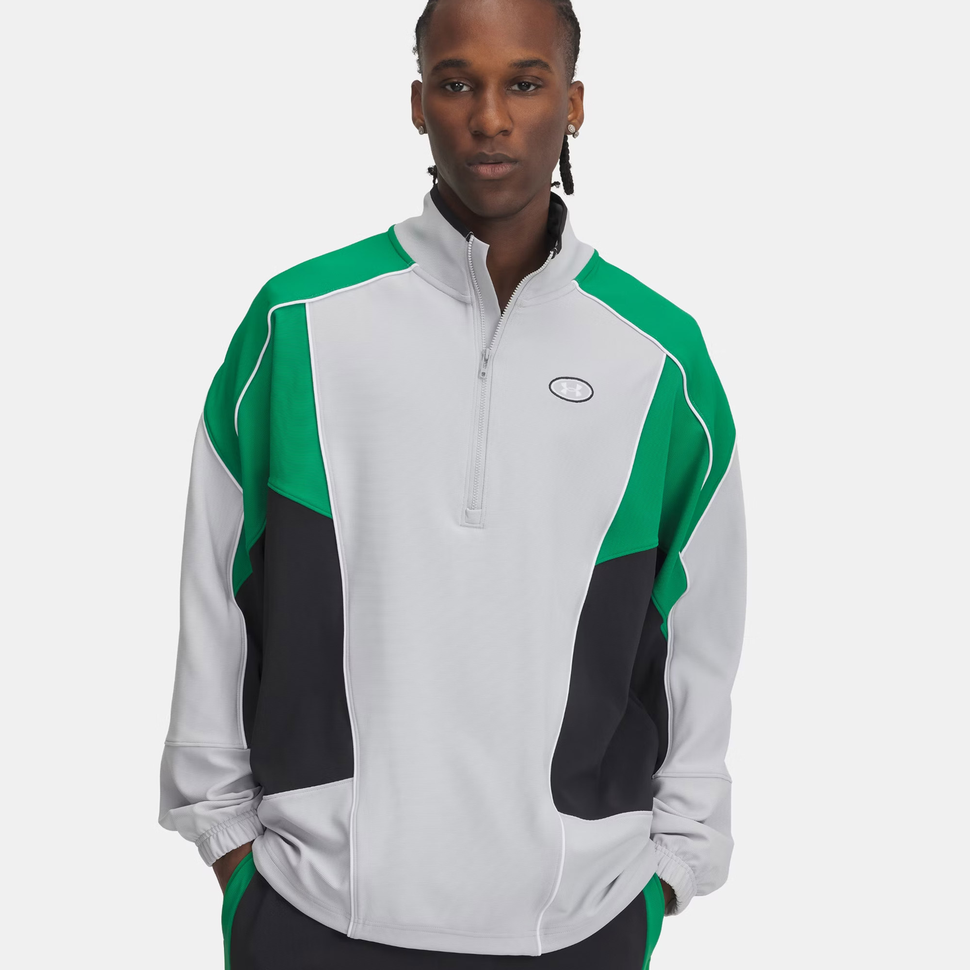  Under Armour Best Level Tricot Cb Erkek Gri/Yeşil Ceket