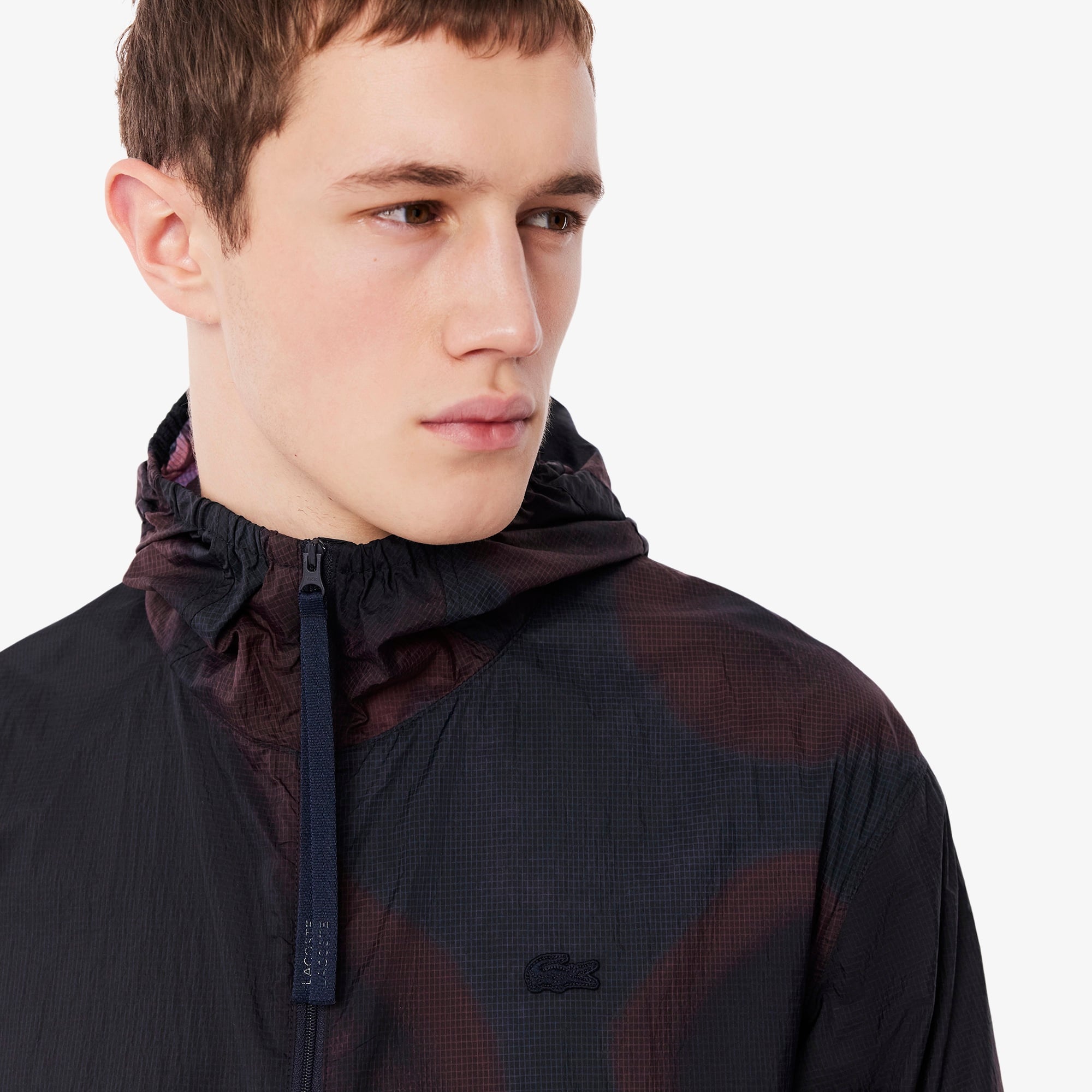 Lacoste Ripstop Naylon Erkek Bordo Ceket