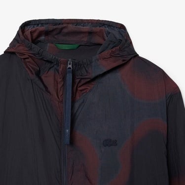  Lacoste Ripstop Naylon Erkek Bordo Ceket